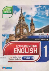Image of Experiencing  English 1: for Junior High School Student year VII